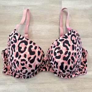 Victoria’s Secret Pink Leopard Print Pink Bra 36DD